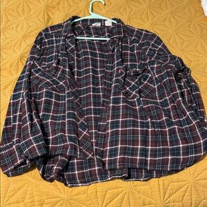 Levi's Burgundy Plaid Shirt